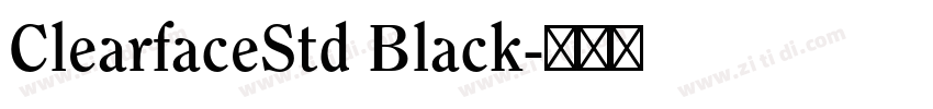 ClearfaceStd Black字体转换